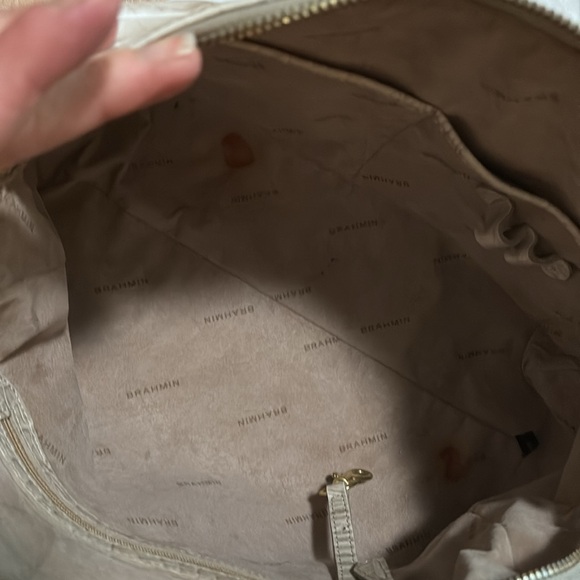 Brahmin satchel Shoulder Cream Purse - Picture 6 of 7
